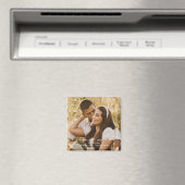 Foto Weddenschap Save the Date Square Magnet (Insitu (Vaatwasser))