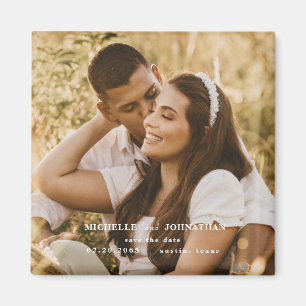 Foto Weddenschap Save the Date Square Magnet