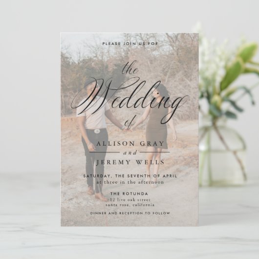 Foto Weddenschap Uitnodiging (Staand voorkant)