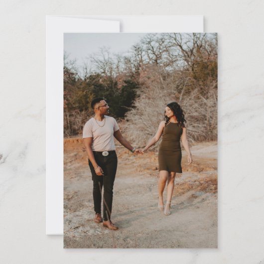 Foto Weddenschap Uitnodiging (Achterkant)