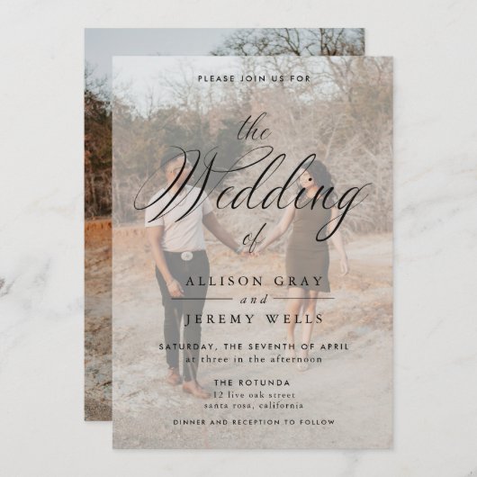 Foto Weddenschap Uitnodiging (Voorkant / Achterkant)