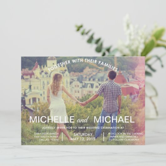 Foto Weddenschap Uitnodiging (Staand voorkant)