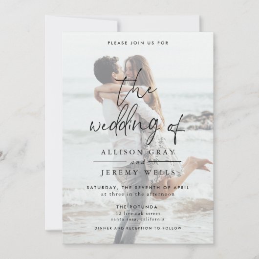 Foto Weddenschap Uitnodiging (Voorkant)