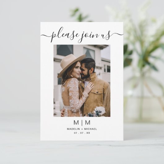 Foto Weddenschap Uitnodiging (Staand voorkant)