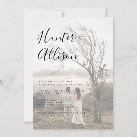 Foto Weddenschap Uitnodiging (Voorkant)