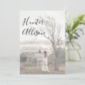 Foto Weddenschap Uitnodiging (Staand voorkant)