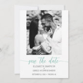Foto Wedding Aqua Save The Date (Voorkant)
