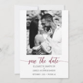Foto Wedding Burgundy Save The Date (Voorkant)