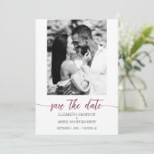 Foto Wedding Burgundy Save The Date (Staand voorkant)