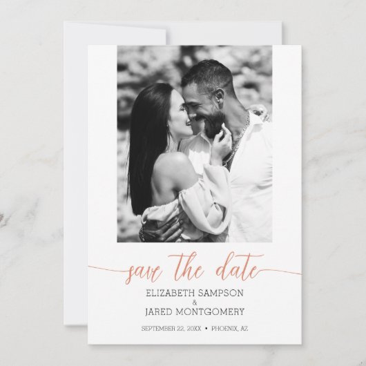 Foto Wedding Coral Save The Date (Voorkant)