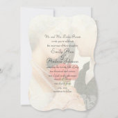 Foto Wedding  Damask-uitnodigingen Kaart (Achterkant)