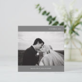 FOTO WEDDING DANK U | Minimalistisch modern Bedankkaart (Staand voorkant)