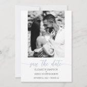 Foto Wedding Dusty Blue Save The Date (Voorkant)