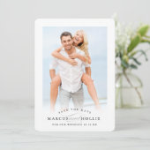 FOTO WEDDING elegant minimalist behalve de datum Kaart (Staand voorkant)