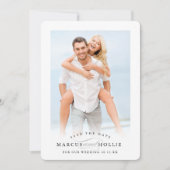 FOTO WEDDING elegant minimalist behalve de datum Kaart (Voorkant)