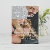 Foto Wedding Elegant Modern Typografie Kaart (Staand voorkant)