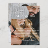 Foto Wedding Elegant Modern Typografie Kaart (Voorkant / Achterkant)