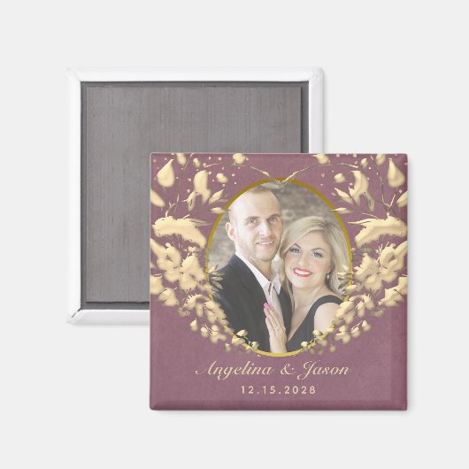 Foto Wedding Favor Magnet (Voorkant / Achterkant)