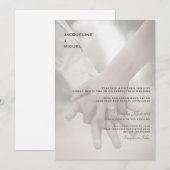 Foto Wedding Hands Modern Uitnodiging (Voorkant / Achterkant)