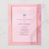FOTO WEDDING INVITATION Blush Pink Gold INK LeahG Flyer (Achterkant)