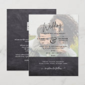 FOTO WEDDING INVITATION Budget Overlay Text LeahG (Voorkant / Achterkant)