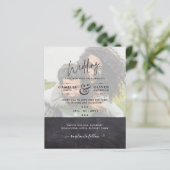 FOTO WEDDING INVITATION Budget Overlay Text LeahG (Staand voorkant)
