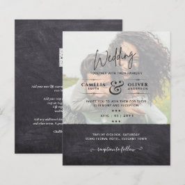 FOTO WEDDING INVITATION Budget Overlay Text LeahG