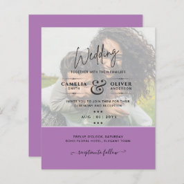 FOTO WEDDING INVITATION Budget Overlay Text LeahG