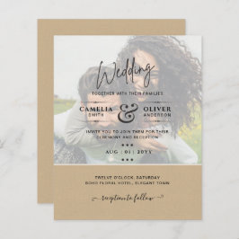 FOTO WEDDING INVITATION Budget Overlay Text LeahG