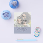 FOTO WEDDING INVITATION Budget Overlay Text LeahG Flyer (Enkel)
