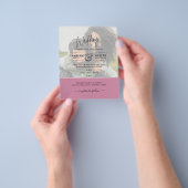FOTO WEDDING INVITATION Budget Overlay Text LeahG Flyer (Hand)