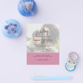 FOTO WEDDING INVITATION Budget Overlay Text LeahG Flyer (Enkel)