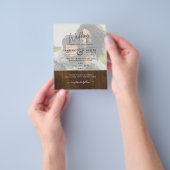 FOTO WEDDING INVITATION Budget Overlay Text LeahG Flyer (Hand)