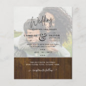 FOTO WEDDING INVITATION Budget Overlay Text LeahG Flyer (Voorkant)