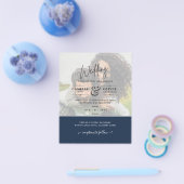 FOTO WEDDING INVITATION Budget Overlay Text LeahG Flyer (Enkel)