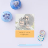 FOTO WEDDING INVITATION Budget Overlay Text LeahG Flyer (Enkel)
