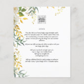 FOTO WEDDING INVITATION Greenery Gold LeahG Flyer (Achterkant)