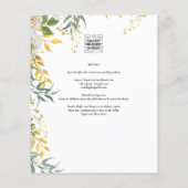 FOTO WEDDING INVITATION Greenery Gold LeahG Flyer (Achterkant)