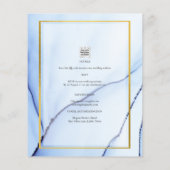 FOTO WEDDING INVITATION Navy Blue Gold INK LeahG Flyer (Achterkant)