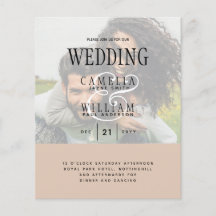 FOTO WEDDING INVITATION Overlay Text LeahG BUDGET