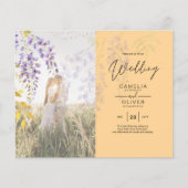 FOTO WEDDING INVITATION Wisteria Floral BUDGET (Voorkant)