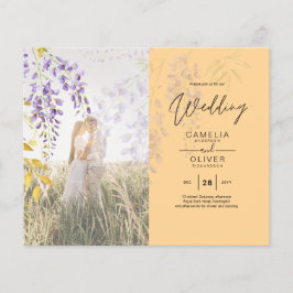 FOTO WEDDING INVITATION Wisteria Floral BUDGET