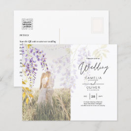 FOTO WEDDING INVITATION Wisteria Floral BUDGET