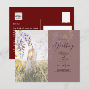 FOTO WEDDING INVITATION Wisteria Floral BUDGET