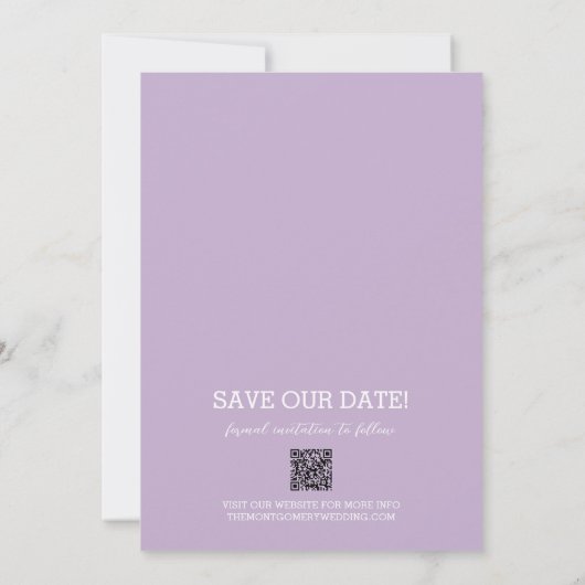 Foto Wedding Lavender Save The Date (Achterkant)