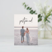 Foto Wedding Postponement Wijziging datum Briefkaart (Staand voorkant)