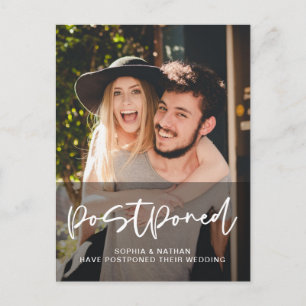 Foto Wedding Postponement Wijziging datum Briefkaart
