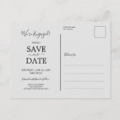 Foto Wedding Save the Date Aankondigingskaart (Achterkant)
