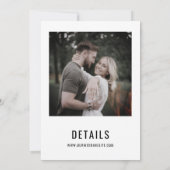 Foto Wedding Save the Date | Faux Vellum Overlay Kaart (Achterkant)