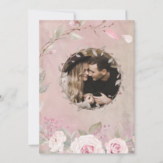 Foto Wedding Save the Date Invitation (Achterkant)